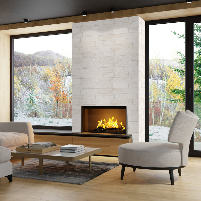 Stonecrest 9 in. x 24 in. Split Face Natural Stone Ledger Panel Wall Tile, Montara Ivoria