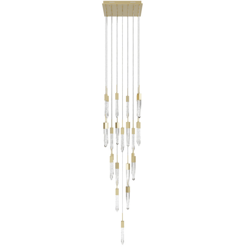 Original Glacier 41 - Light Cluster Pendant, Dark Bronze, 174" H x 36" W x 36" D