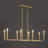 Marbleton 8 - Light Steel Dimmable Linear Chandelier UL Certified-111814283