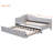 Gray Twin Upholstered L Shaped Daybed With Pop Up Trundle-452671659