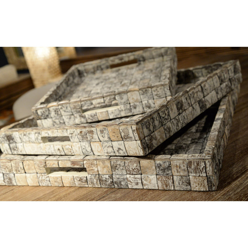 Tray - Set of 3, Frog Grain