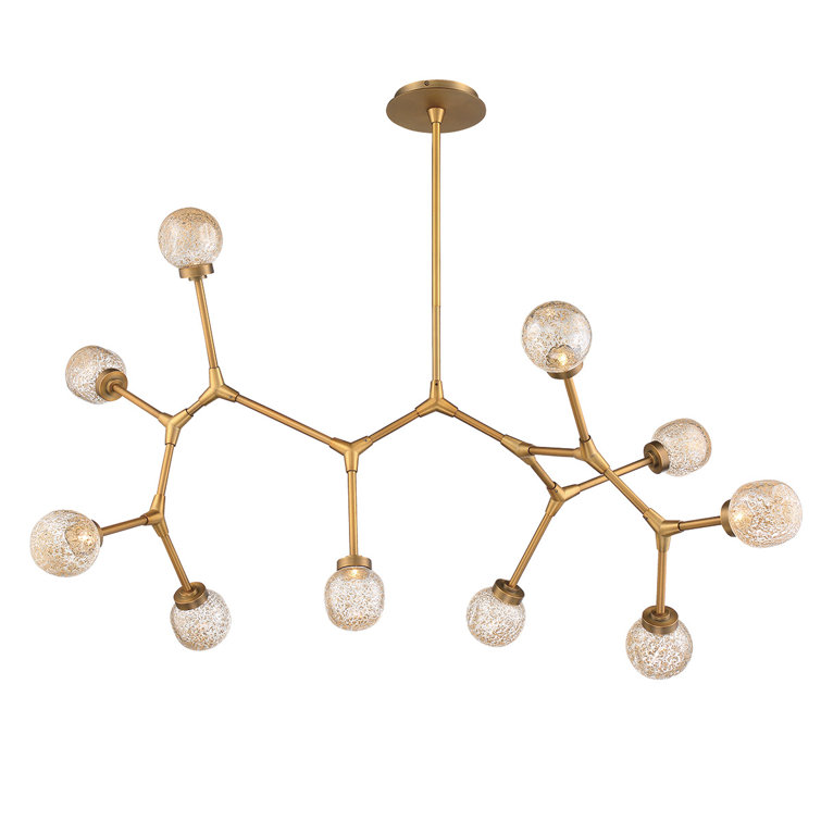 Catalyst 10 - Light Dimmable LED Sputnik Modern Linear Chandelier