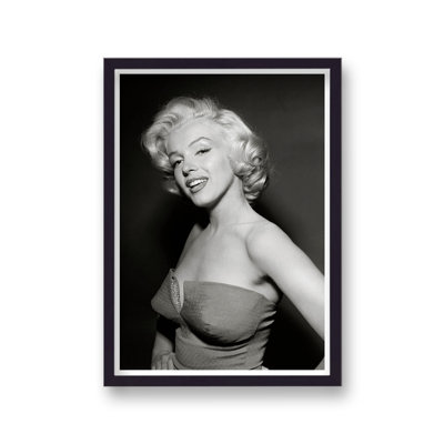 Marilyn Monroe Publicity Shot Low Red Gown Hands On Hips - Single Picture Frame Print