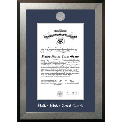 Coast Guard Certificate Honors Picture Frame