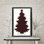 Arbre de Noël écossais joyeux et lumineux-reproduction sur toile tendue