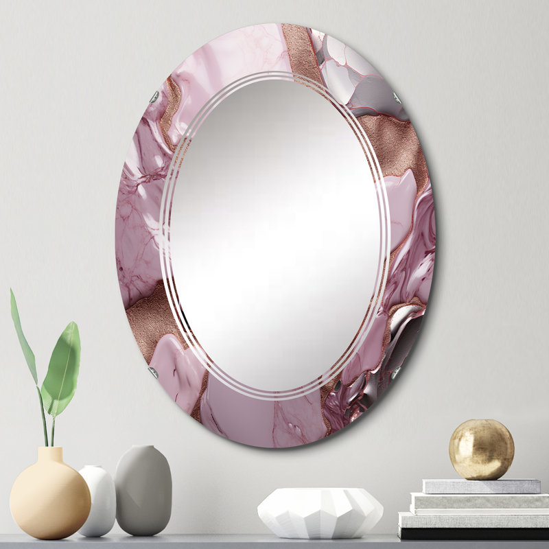 Hallvale - Miroir mural moderne ovale, 30 po x 20 po