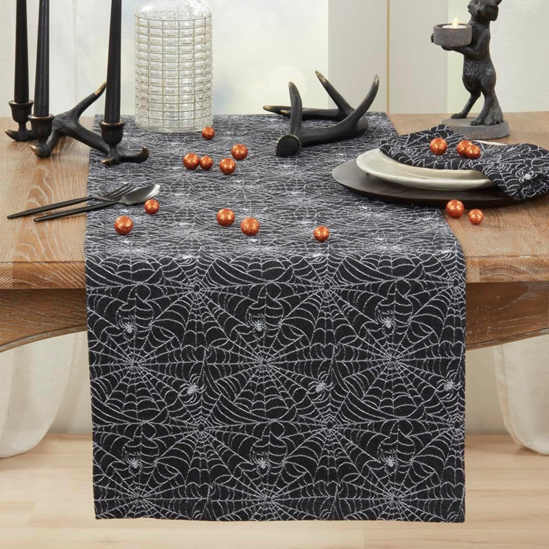 Chemin de table Spider Web, Rectangle 72 po