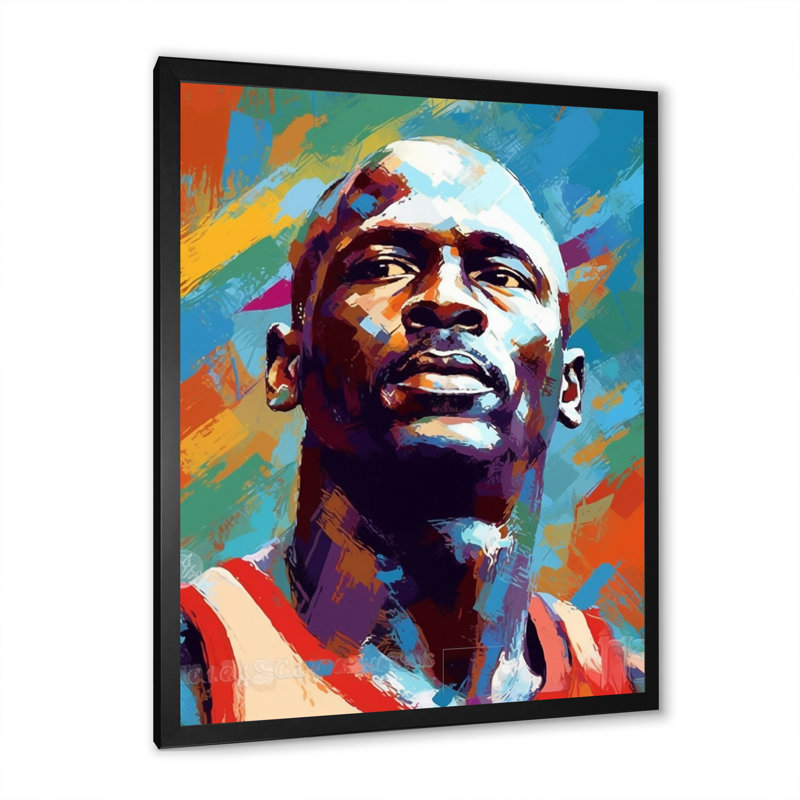 Mj The Best sur impression sur toile, H 32 po x l 16 po x P 1 po, Cadre photo noir