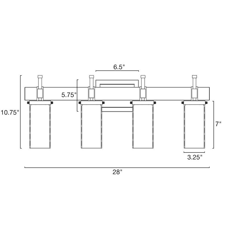 Altigarron 4 - Light Dimmable Vanity Light
