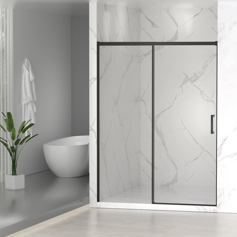 Porte de douche coulissante demi-cadre l 56 à 60 po x H 74 po