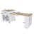 80-Inch Expandable Kitchen Island With Dining Table, Countertop With Power Outlet, Mobile Storage Cart With Cabinet & 2 Drawers, Kitchen Prep Table