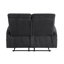 Ensemble de canapé inclinable 2 pièces avec causeuse gris foncé et poches latérales