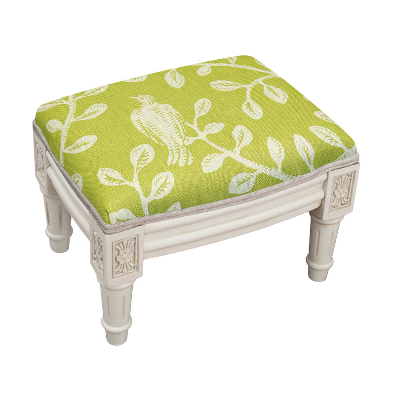 Repose-pieds Lytchett, Chartreuse, Blanc
