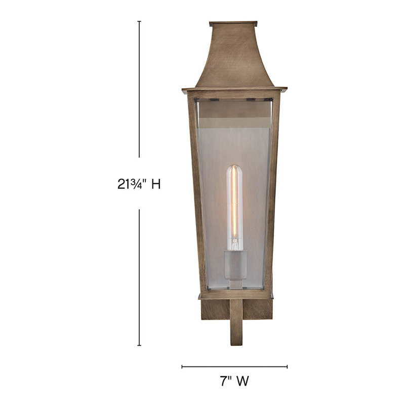 Hinkley Georgetown Wall Mount, Burnished Bronze, 21.75" H x 7" W x 8" D