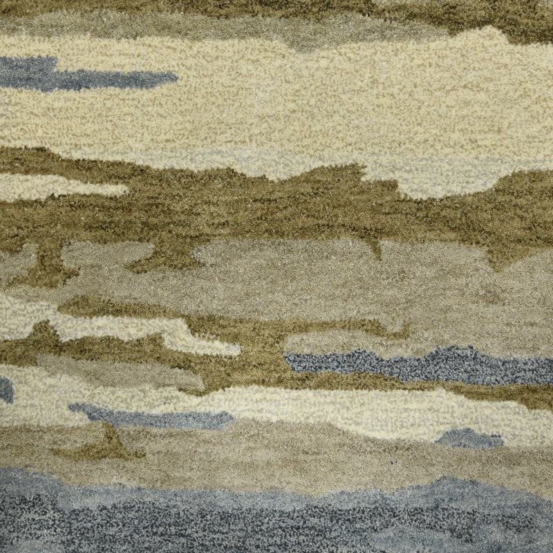 Tapis en laine tissé à la main Husman, Rectangle 9 pi x 13 pi