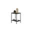 Ensemble de table rustique 3 pièces Table basse 1X Table de bout 2X Table de bout style minimaliste à deux niveaux avec finition noire-1098462843