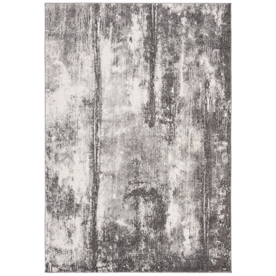 Tapis gris foncé / ivoire Elmina
