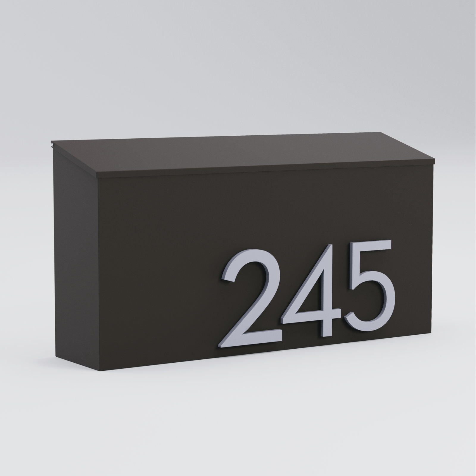 The OG Wall Mounted Steel Mailbox, Brown, Silver, Yes