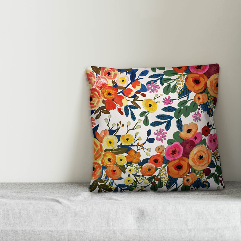 Coussin décoratif floral d'intérieur / extérieur Summer Wild