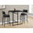 Dining Table, 32" Rectangular, Counter Height, Small, Laminate Top, Kitchen, Black Laminate, Black Metal, Contemporary, Modern