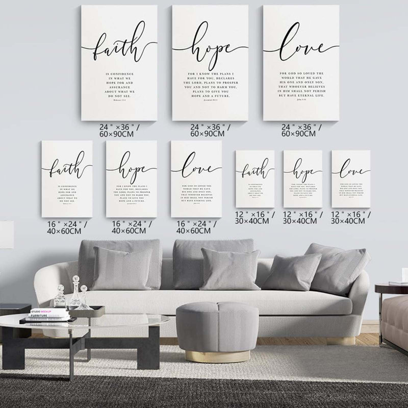 3 Piece Wrapped Canvas Print, 60 cm H x 120 cm W