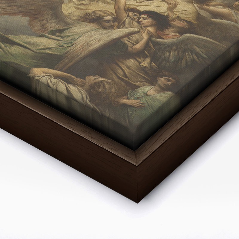 The Ascension, 11"H x 14"W, Canvas, Brown Framed