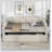 Upholstered Daybed With Trundle, Wood Slat Support,Upholstered Frame Sofa Bed-1012017687