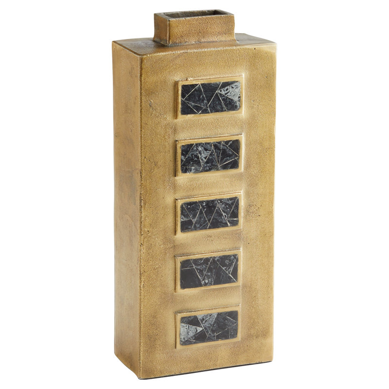 Malkata Handmade Aluminum Table Vase, 18.5" H x 7.5" W x 4" D