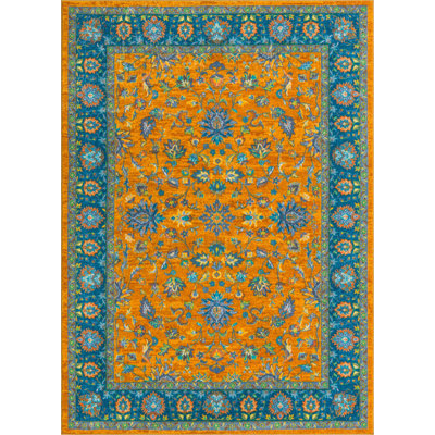 Tapis traditionnel Artez couleur jaune soleil