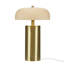 Lampe de table Nilo or avec abat-jour en verre opaque