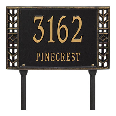 Boston Personalized Standard 2-Line Lawn Address Sign