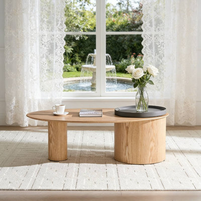 Table basse ovale de luxe, table centrale moderne et sophistiquée pour le bureau à domicile du salon