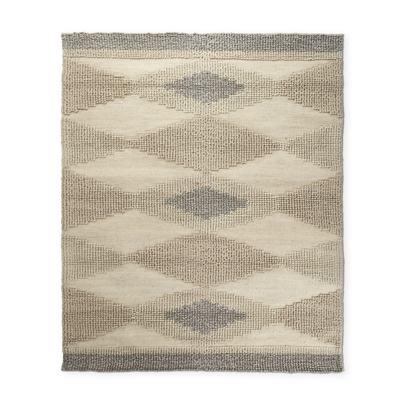 Wool Geometric Indoor Rug, Rectangle 8' x 10'
