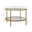 Table d'appoint d'extérieur en béton légère, durable et polyvalente pour le patio et le salon