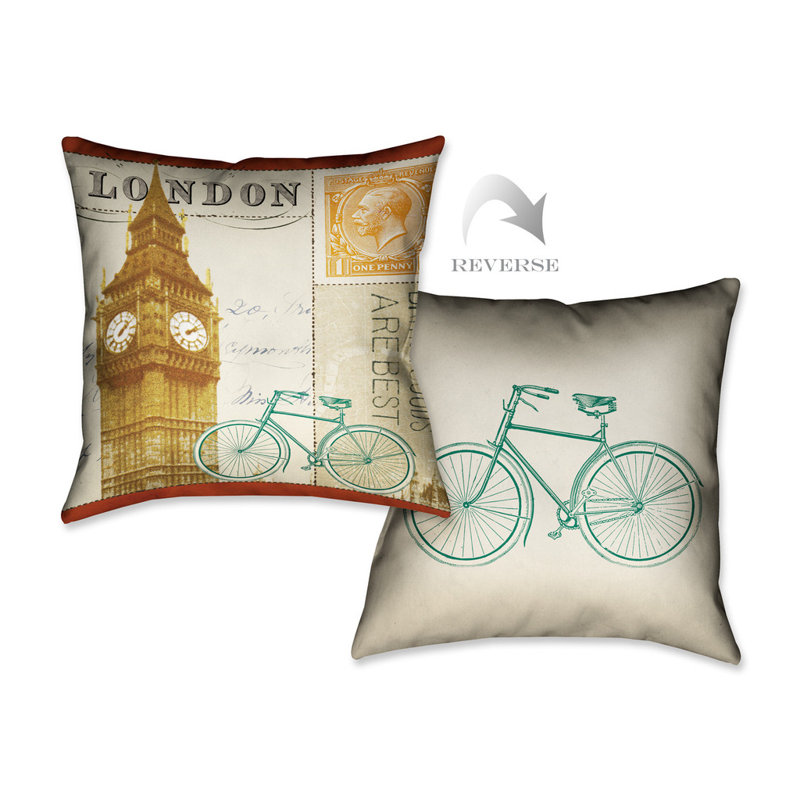 Postcard From London Throw Pillow