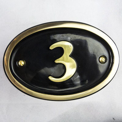 Tyrinia 10cm H Reflective Aluminum House Number