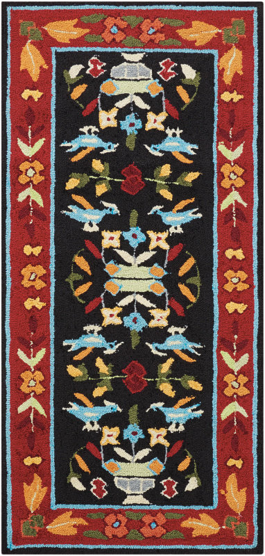 Zermeno Floral Indoor Rug, Rectangle 3'6" x 5'6"
