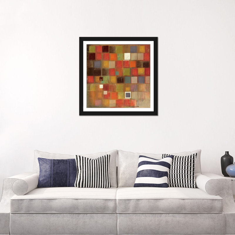 " Diversified ", 24" H x 24" W x 1" D, Black Framed Fine Art Paper, White