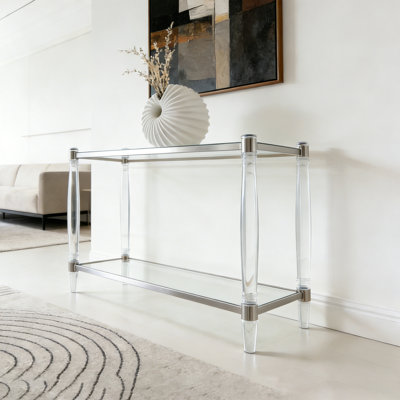 Console simple en verre transparent acrylique