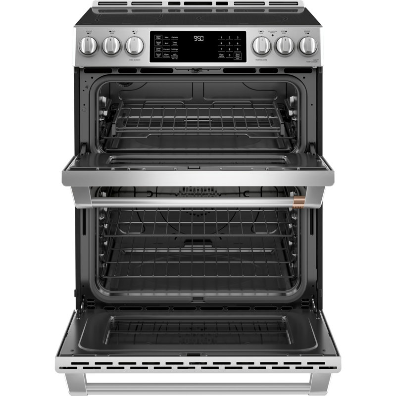 Café 30" 6.7 cu. ft. Smart Slide-in Electric Range with Induction Cooktop, Stainless Steel