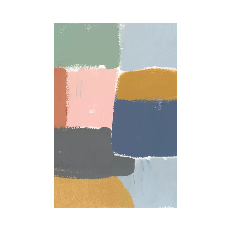 Muted Colour Block I by Jennifer Goldberger - Wrapped Canvas Print, 66.04cm H x 45.72cm W x 1.905cm D