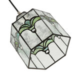21cm H Glass Rectangle Pendant Shade ( No Direct Attachment Method ) Green