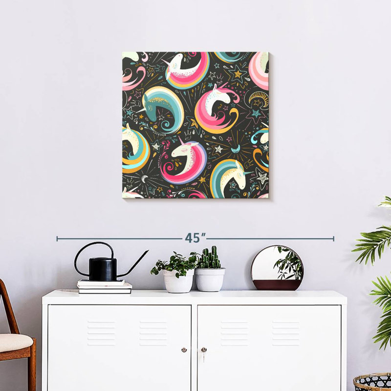 Motif de licorne Ashelle, H 24 po x l 24 po
