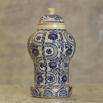 Vase en céramique Mayolica Laserre Path to Puebla