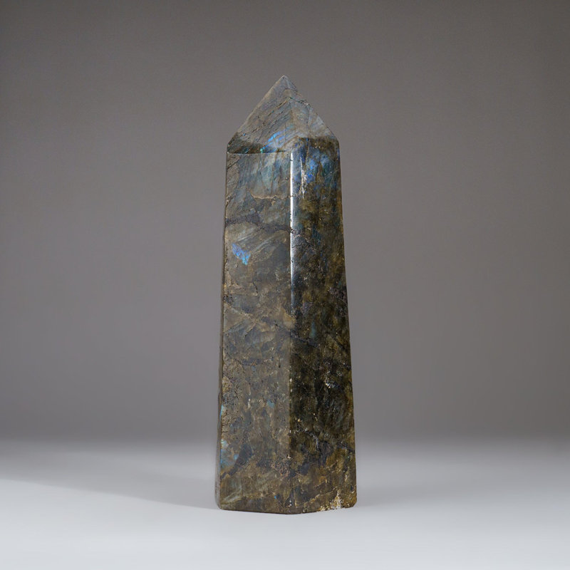 Obélisque de Labradorite poli de Madagascar (4,9 lb)