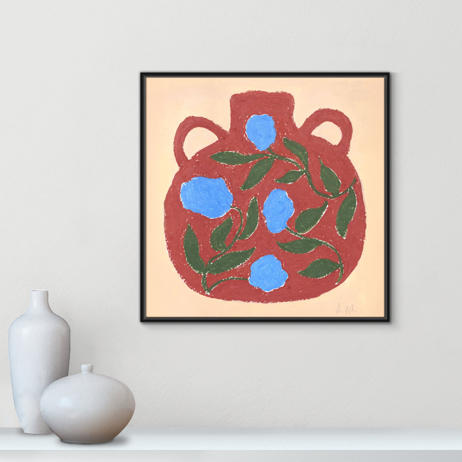 Vase No. 04 Print by Camilla Bergqvist, 31.5" H x 31.5" W, Black