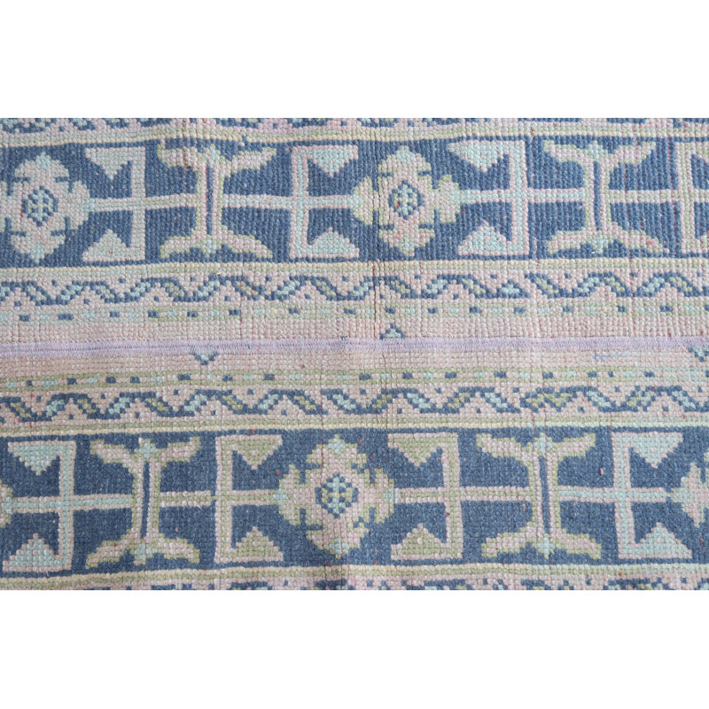 Handmade Turkish Rug With Vintage Pattern Suitable For Indoor Use