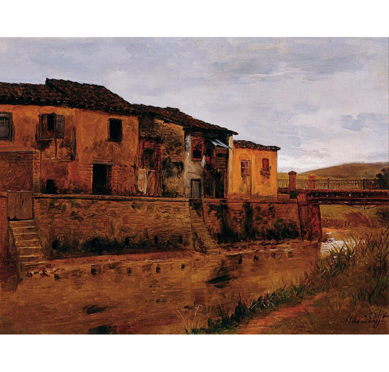 «Tabatinguera Bridge» par Almeida Junior - Art mural sur toile tendue avec châssis, H 48 po x l 33 po