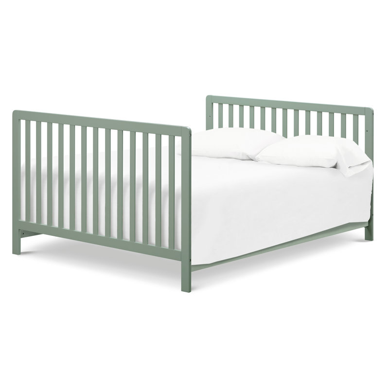 Light Sage 4-in-1 Convertible Crib with Clean Lines