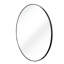 Miroir de salle de bain noir rond 24 po - Verre HD, rouille - cadre en alliage d'aluminium, sécurité incassable supérieure de 4 mm